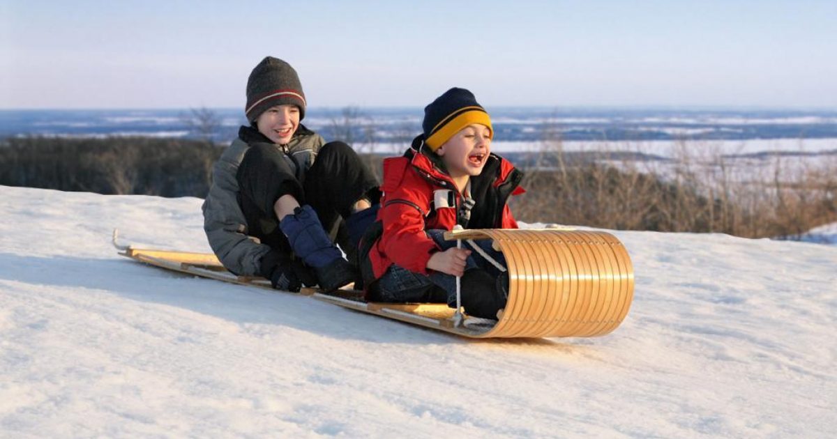 Die Fahrt auf einem Toboggan gleicht einem wilden Ritt!