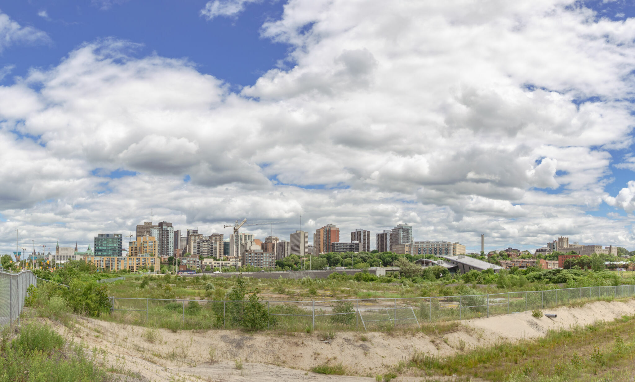 A view of the Flats Phase development site at LeBreton Flats