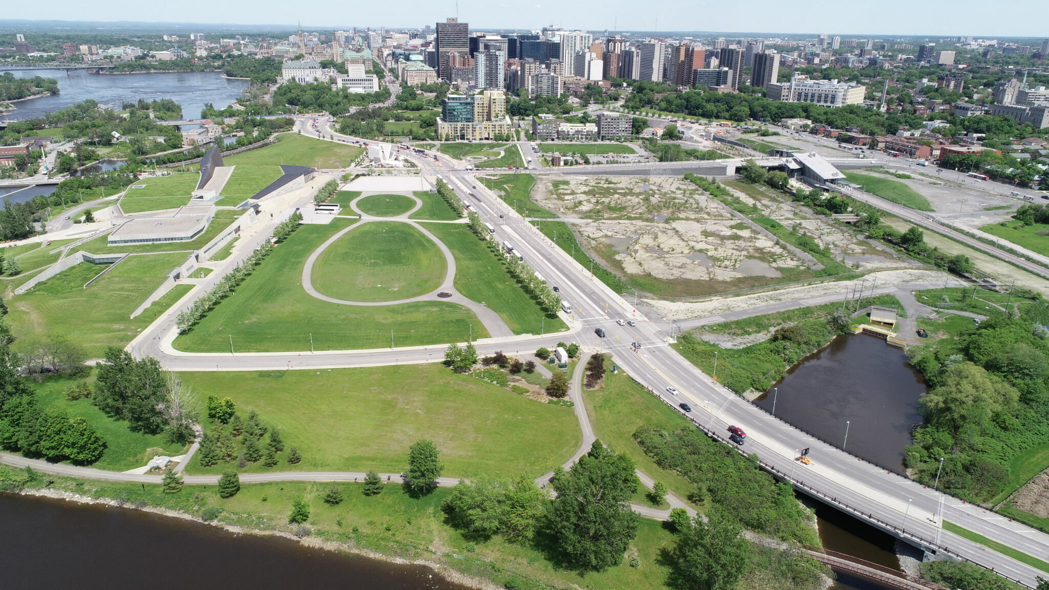 A view of the Flats Phase development site at LeBreton Flats
