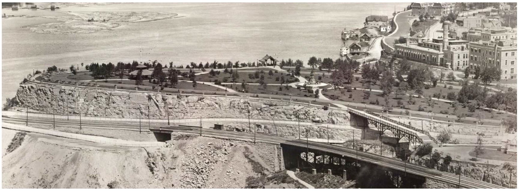 Vue panoramique de la Pointe Nepean en 1915.