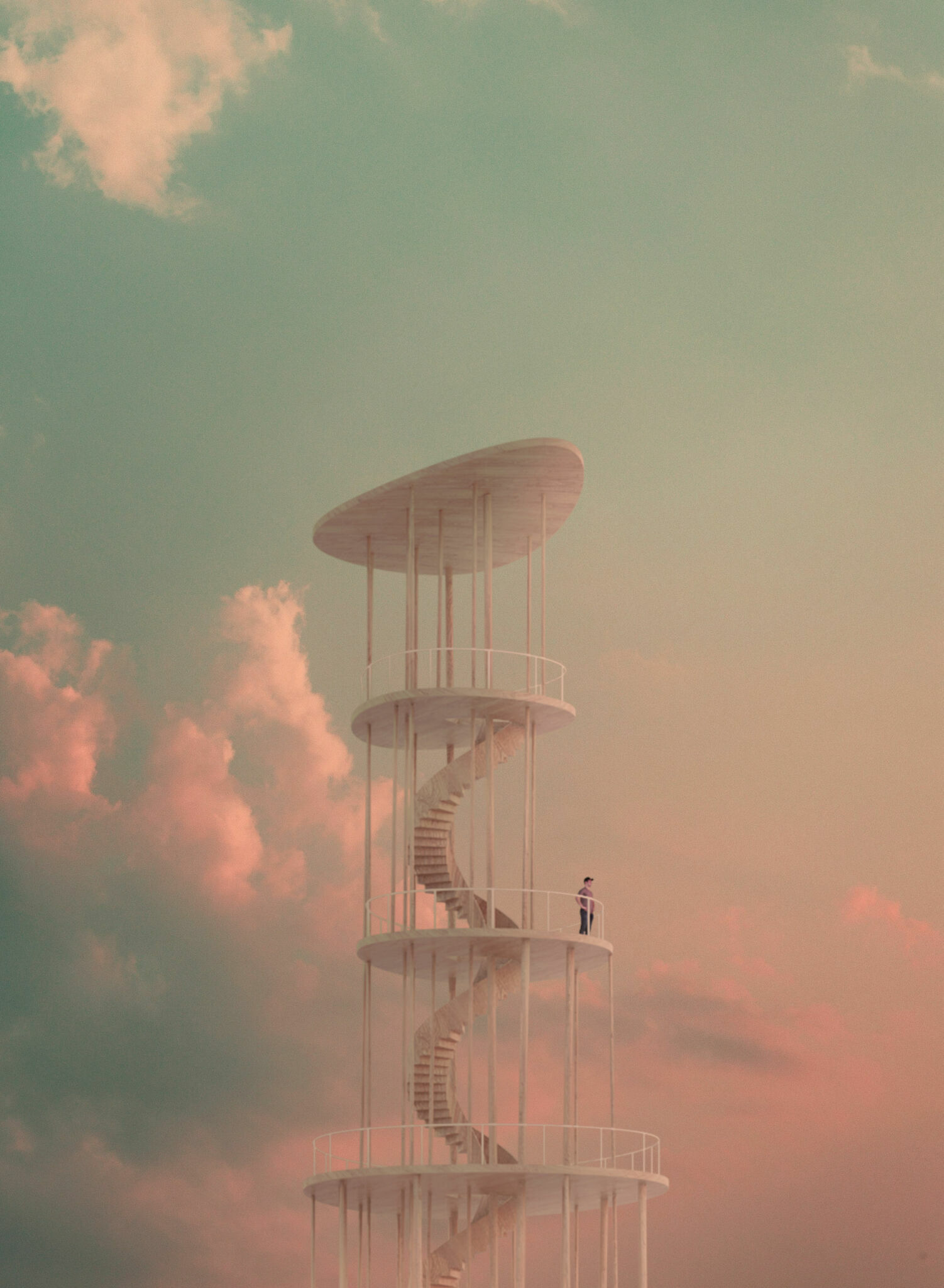 Architectural rendering:  Observation tower.