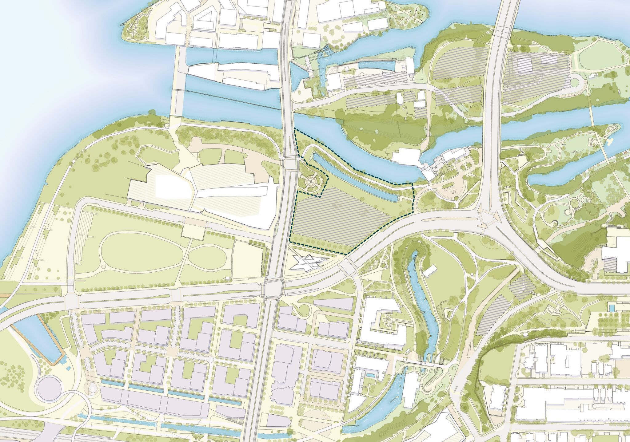 Figure 3: Demonstration plan displaying the future build-out area