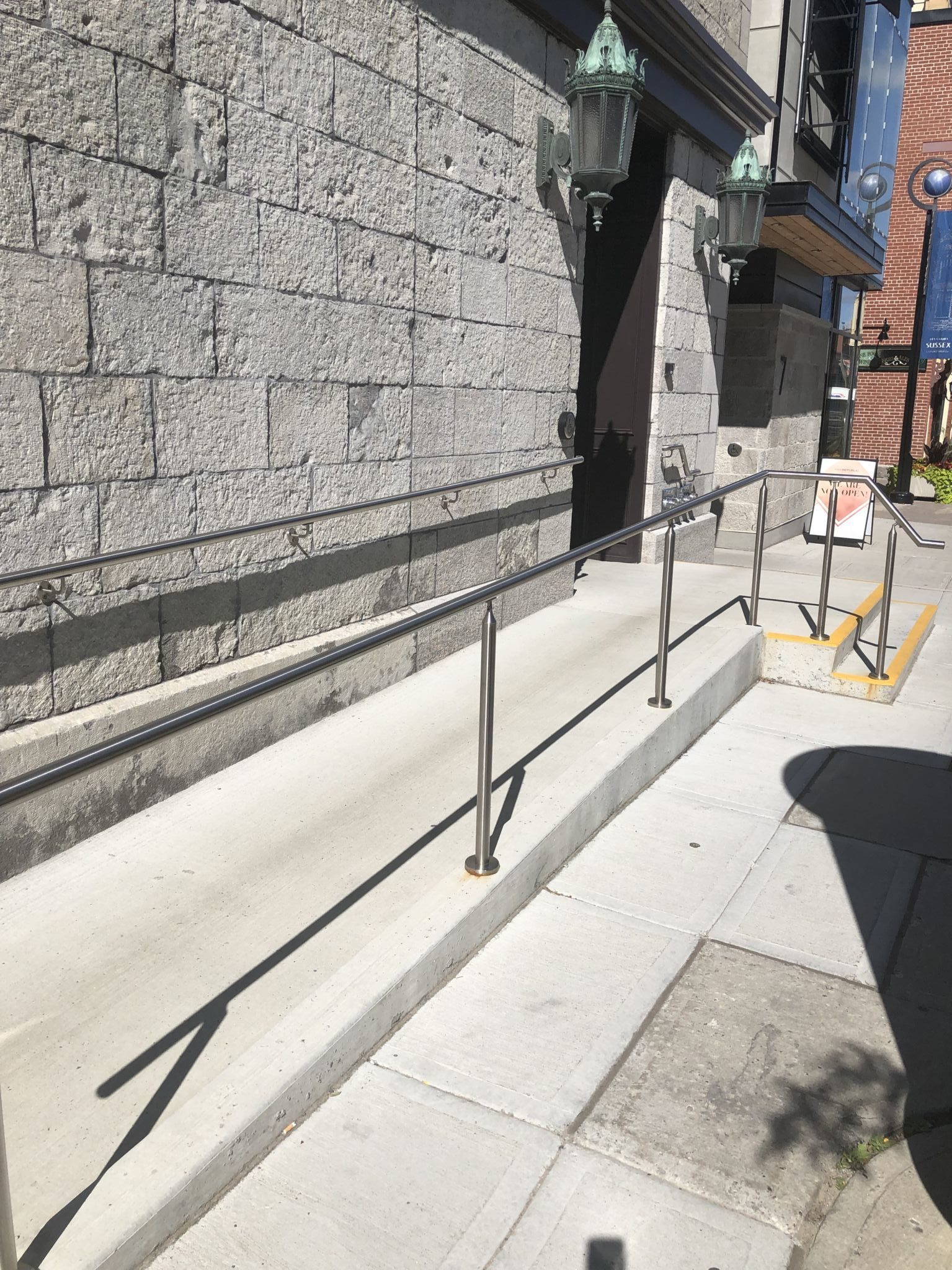 Ramps installed at 3 Clarence Street in the ByWard Market.