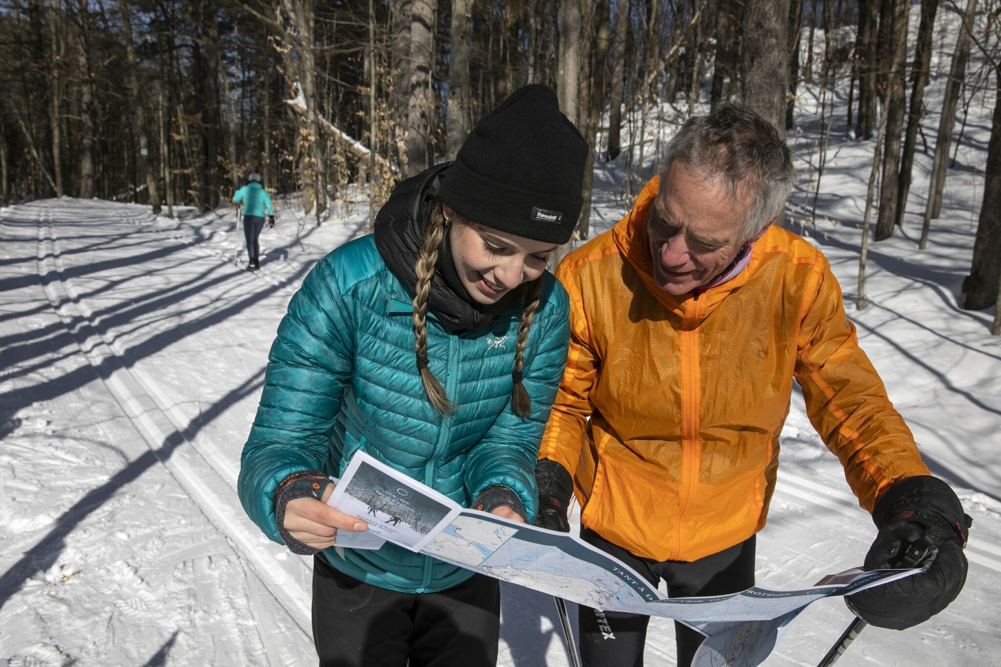 People looking at a map.