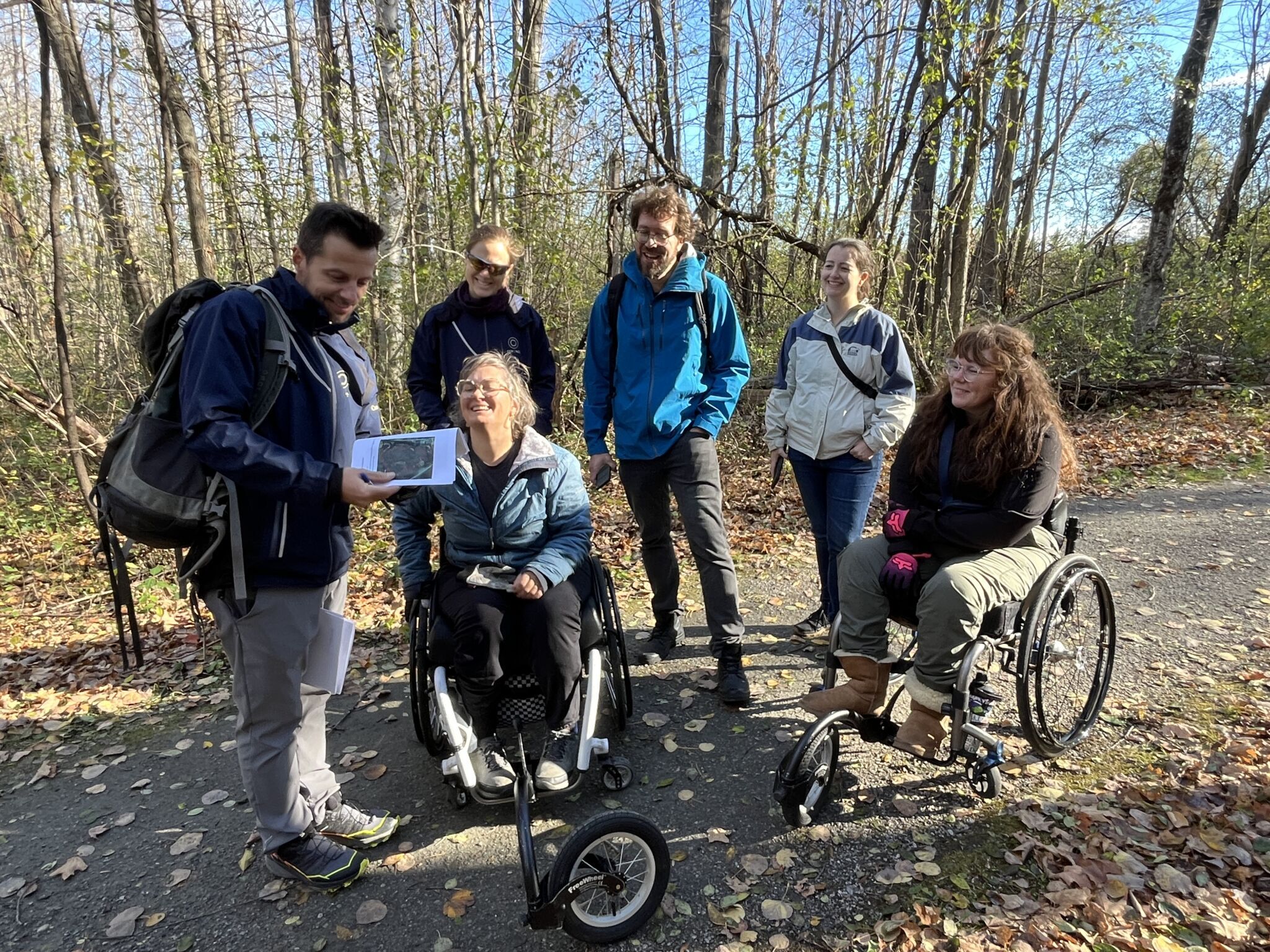 The NCC partnering with trail users living with mobility impairments to inspect trails.