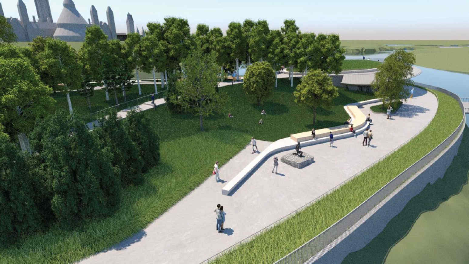 Rendering of a pathway at Nepean Point