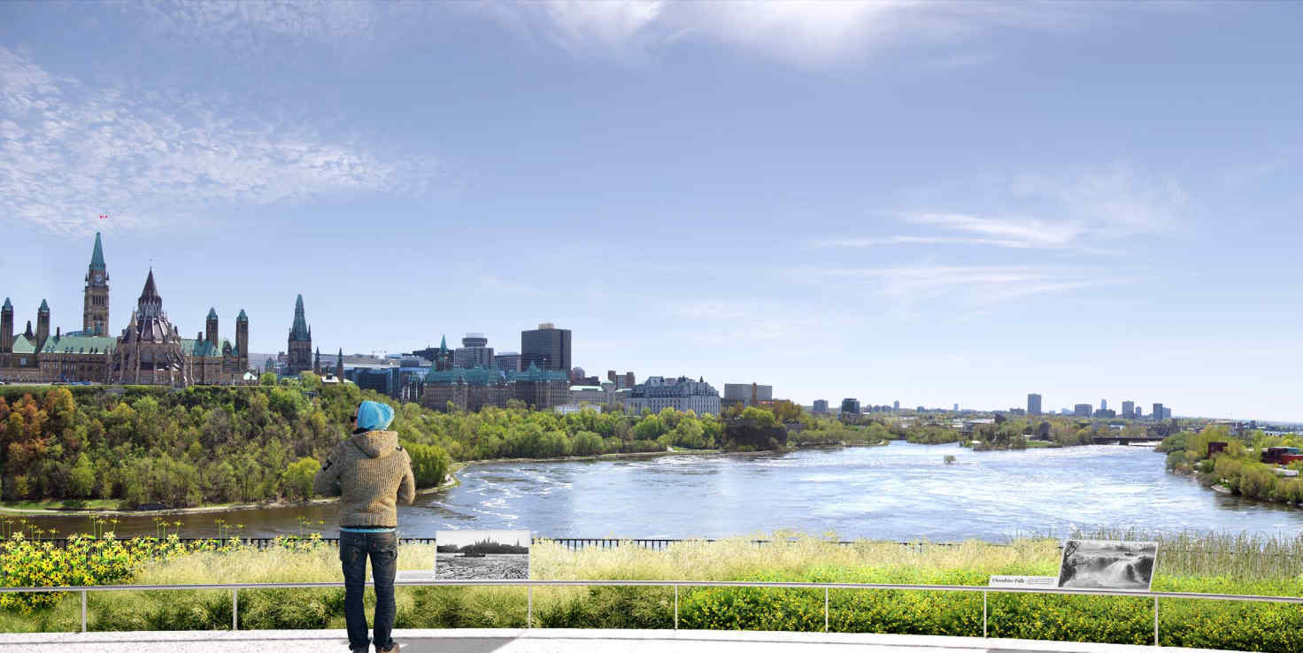 Rendering of the panoramic view from Nepean Point