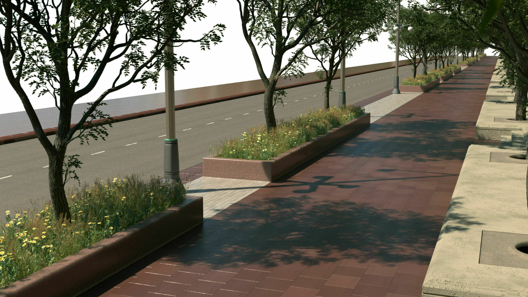 Rendering of the new Confederation Boulevard pathway