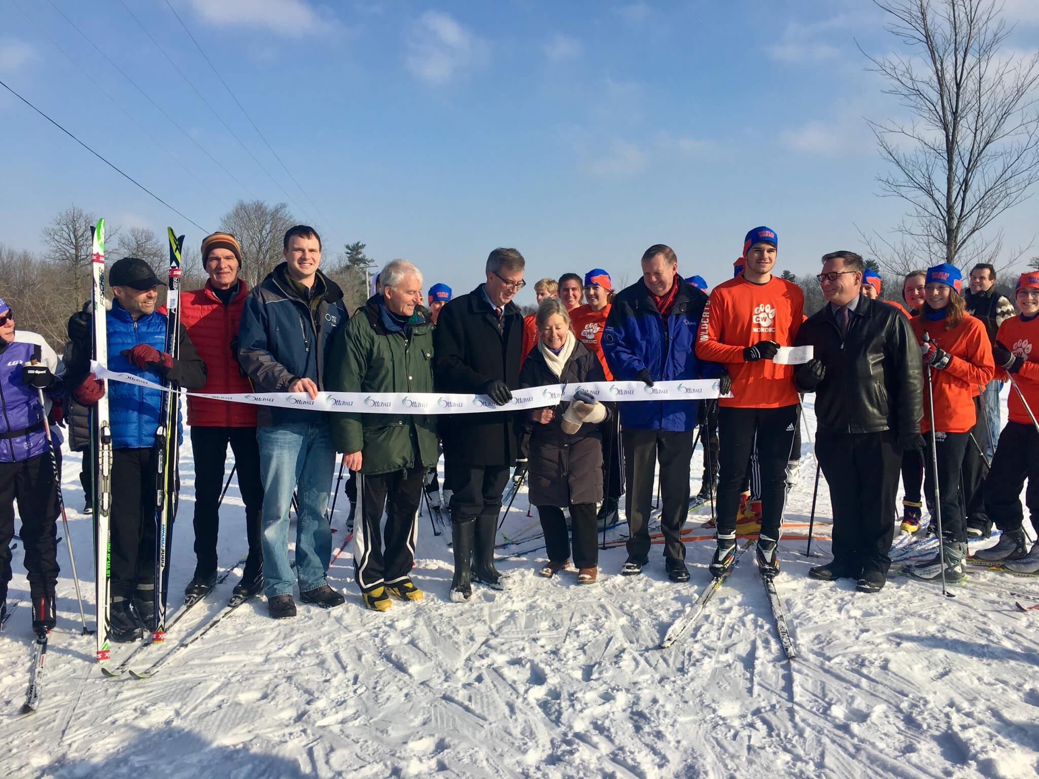 The opening of the Ski Heritage East winter trail in January 2018.