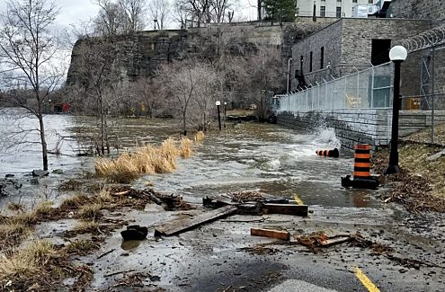 Ottawa River Pathway, during the 2019 floods