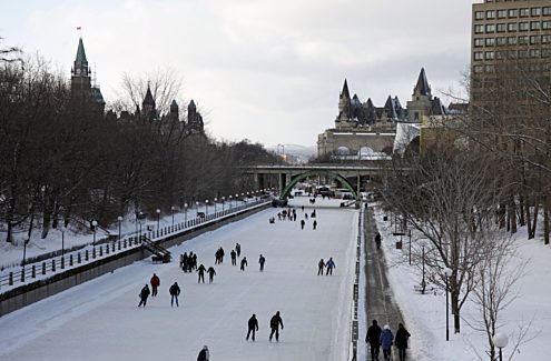 Skaters on the Rideau Canal Skateway