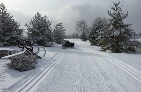 Le sentier d’hiver SJAM fraîchement damé.