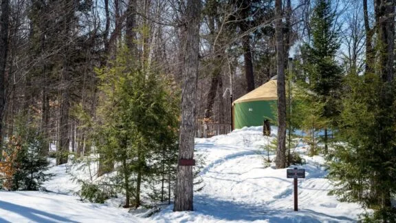 Winter camping and accommodations