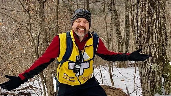 Portrait of a volunteer in Gatineau Park