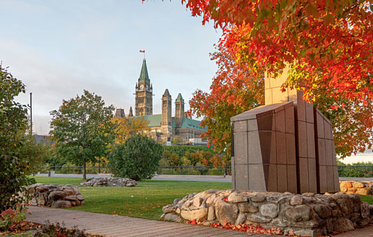 View of the Parliament Buildings from Major’s Hill Park