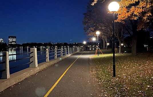 Lighting along the Rideau Canal