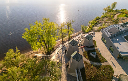 Vue aérienne de la plage Westboro.