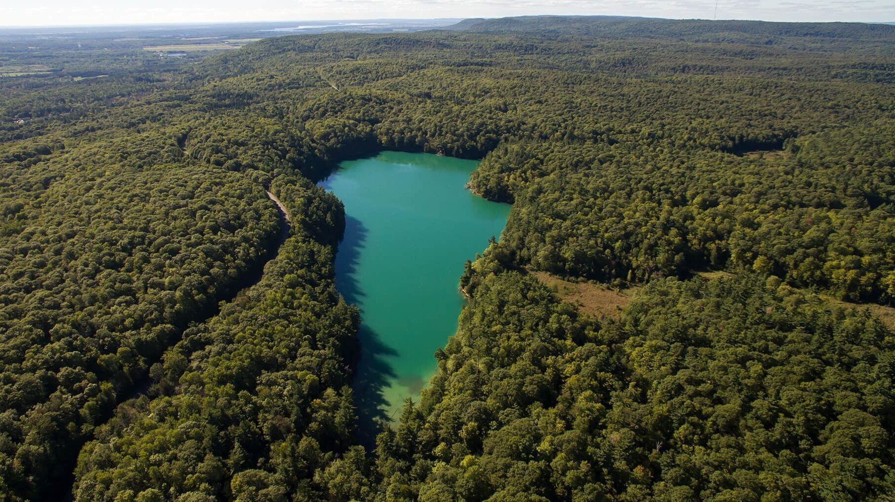 Aerial view of Gatineau Park